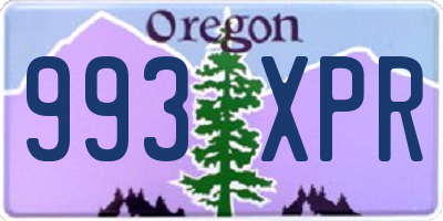 OR license plate 993XPR