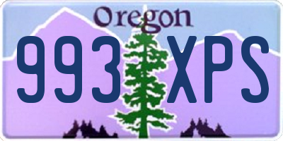 OR license plate 993XPS