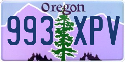 OR license plate 993XPV