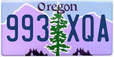 OR license plate 993XQA
