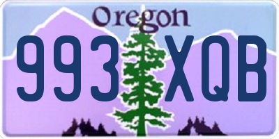 OR license plate 993XQB