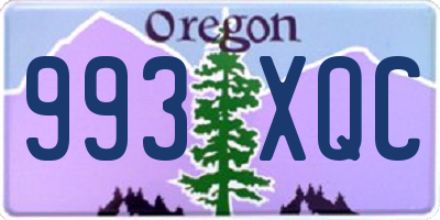 OR license plate 993XQC