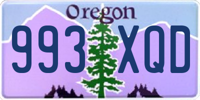 OR license plate 993XQD