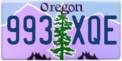 OR license plate 993XQE