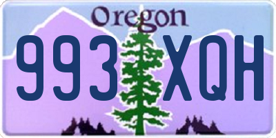 OR license plate 993XQH