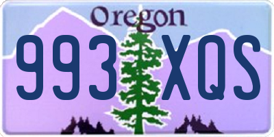 OR license plate 993XQS