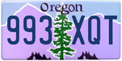 OR license plate 993XQT