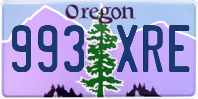 OR license plate 993XRE