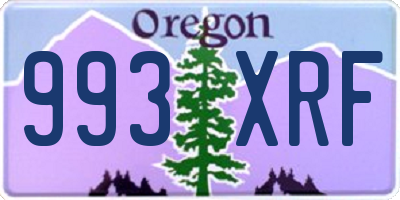 OR license plate 993XRF