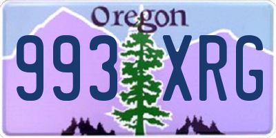 OR license plate 993XRG