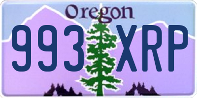 OR license plate 993XRP