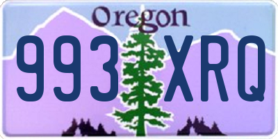 OR license plate 993XRQ