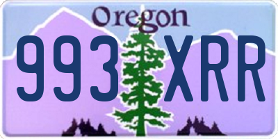 OR license plate 993XRR