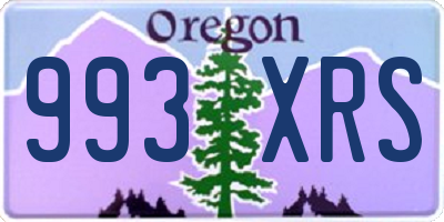 OR license plate 993XRS