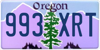 OR license plate 993XRT