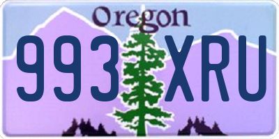 OR license plate 993XRU
