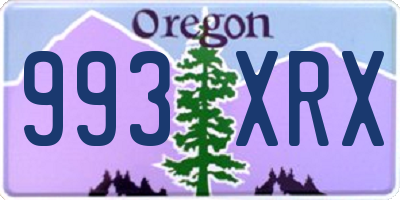 OR license plate 993XRX