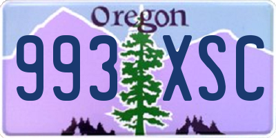 OR license plate 993XSC