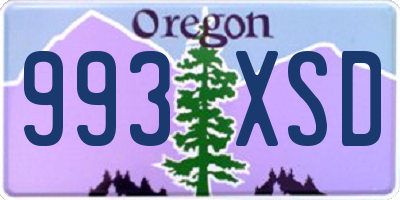 OR license plate 993XSD