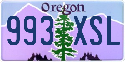 OR license plate 993XSL