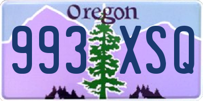 OR license plate 993XSQ