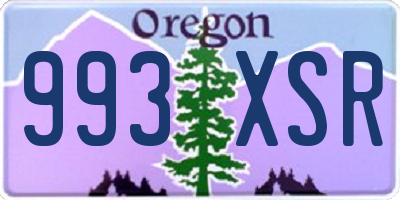 OR license plate 993XSR