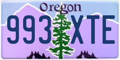 OR license plate 993XTE