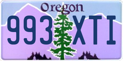 OR license plate 993XTI