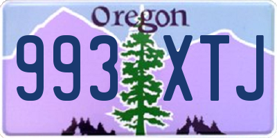 OR license plate 993XTJ