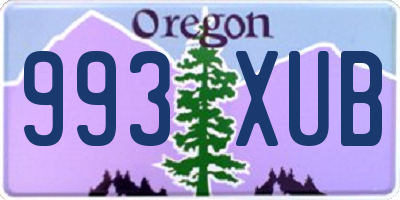 OR license plate 993XUB