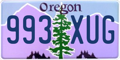 OR license plate 993XUG