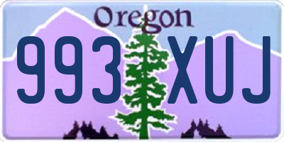 OR license plate 993XUJ