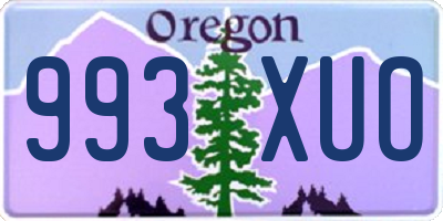 OR license plate 993XUO