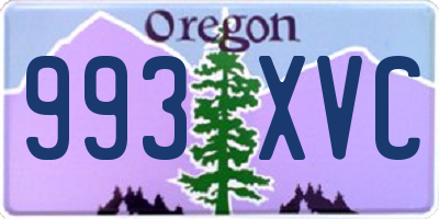 OR license plate 993XVC