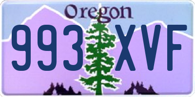 OR license plate 993XVF