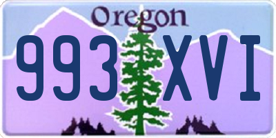OR license plate 993XVI