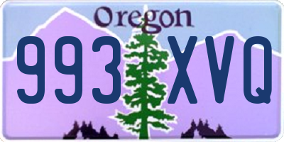 OR license plate 993XVQ