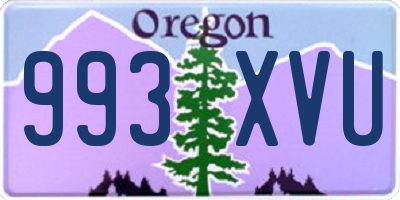 OR license plate 993XVU