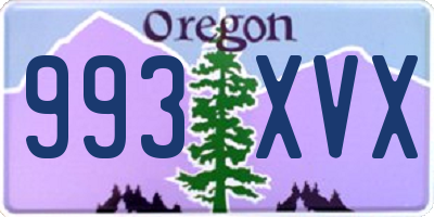 OR license plate 993XVX