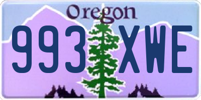 OR license plate 993XWE