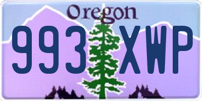 OR license plate 993XWP