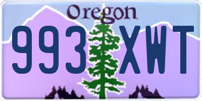 OR license plate 993XWT