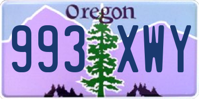 OR license plate 993XWY