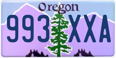 OR license plate 993XXA