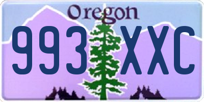 OR license plate 993XXC
