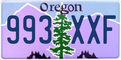 OR license plate 993XXF