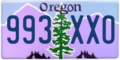 OR license plate 993XXO