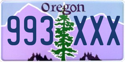 OR license plate 993XXX