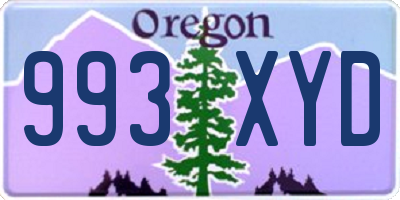 OR license plate 993XYD