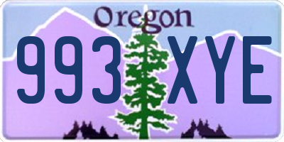 OR license plate 993XYE